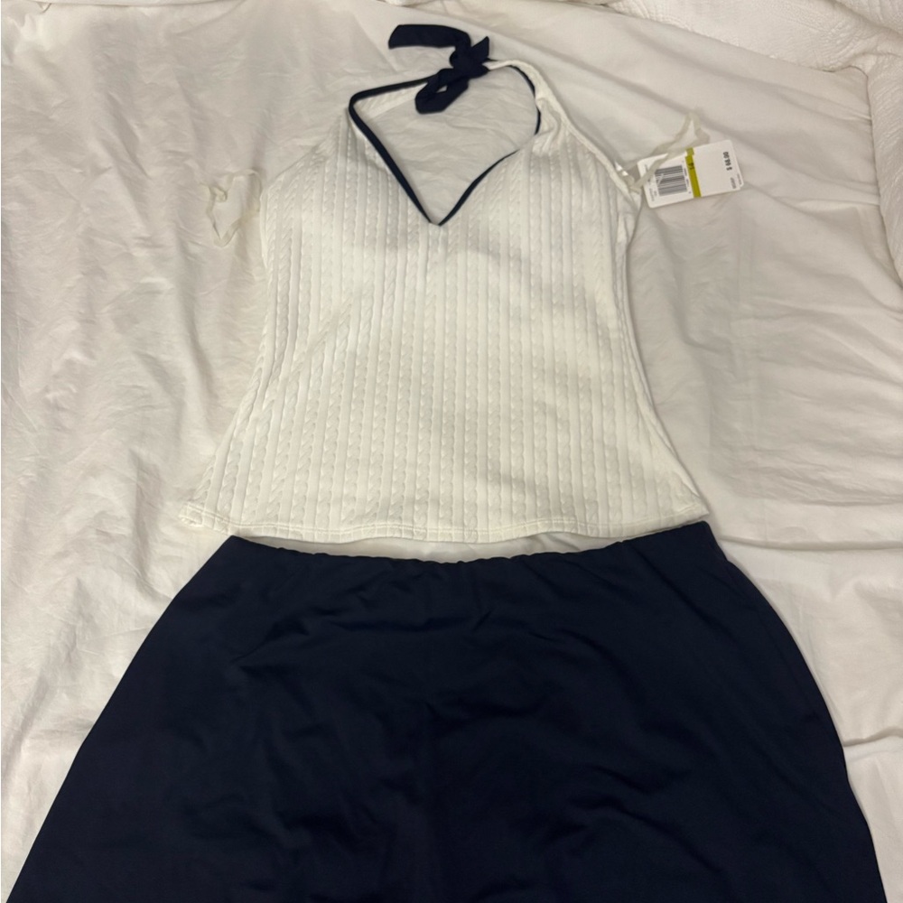 Nautica White and Black Bikini Set